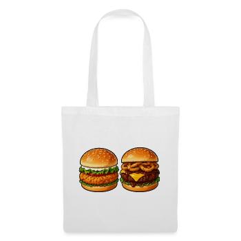 Burger Duett Käse & Knusper - Stoffbeutel - Weiß - Vorne