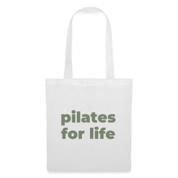Pilates fürs Leben Typografik - Stoffbeutel - Weiß - Vorne