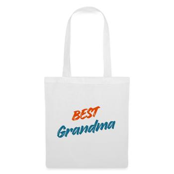 Beste Oma aller Zeiten – Retro Orange & Blue Typografie - Stoffbeutel - Weiß - Vorne