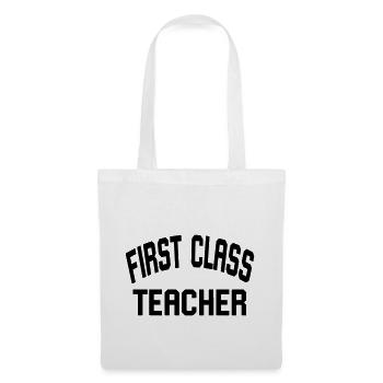 Enseignement de première classe - Sac en tissu - blanc - Devant