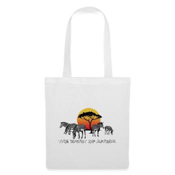 l'Esprit de l'Afrique (zèbres) - Sac en tissu - blanc - Devant