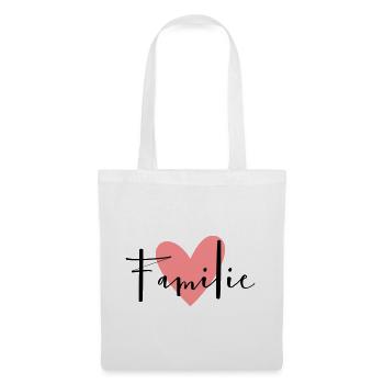 Family Heart Love Motto Friendship - Tote Bag - white - Front
