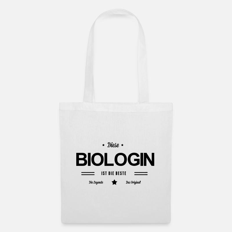 Beste Biologin - Stoffbeutel - Weiß