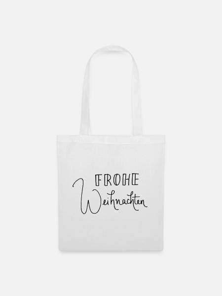 Frohe Weihnachten! - Stoffbeutel - Weiß