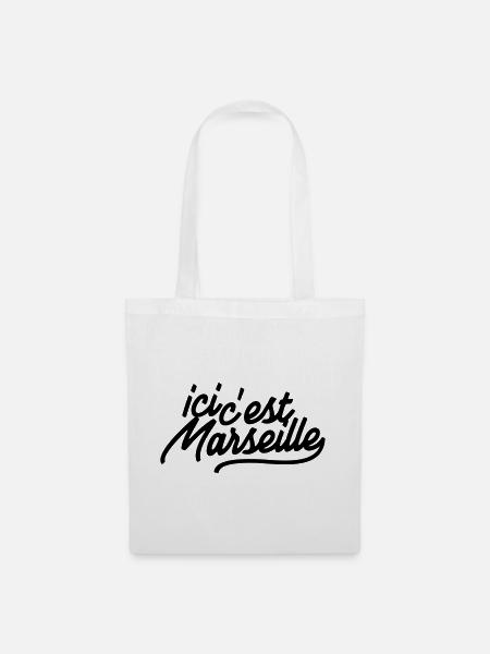 ici c'est Marseille - Sac en tissu - blanc