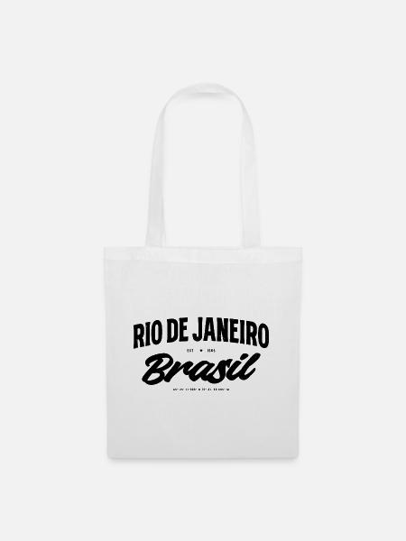 Rio de Janeiro Brazil Script Banner - Stoffbeutel - Weiß