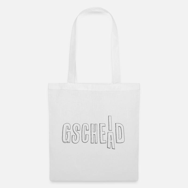 Gscheid - Gschead - Leiberl mit Wortspiel - Stoffbeutel - Weiß