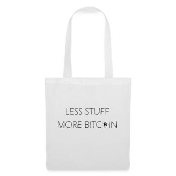 Less stuff more bitcoin - Sac en tissu - blanc - Devant