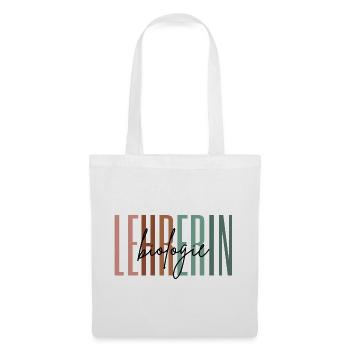 Lehrerin Biologie Biologielehrerin Geschenk - Stoffbeutel - Weiß - Vorne
