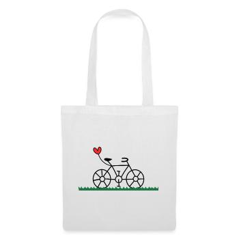FAHRRAD. RADFAHREN. GEHEN SIE AUF GRÜN. ÖKOLOGIE. UMWELT. - Stoffbeutel - Weiß - Vorne