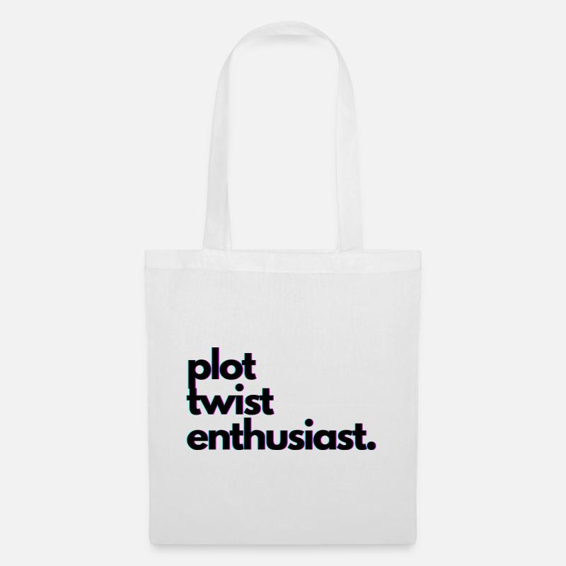 Plot_twist_enthusiast - Stoffbeutel - Weiß