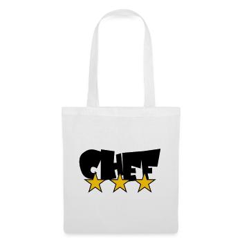 Chef Étoilé : Design 3 Étoiles Gastronomie - Sac en tissu - blanc - Devant