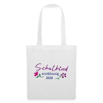 Schulkind Erstklassig 2026  - Stoffbeutel - Weiß - Vorne