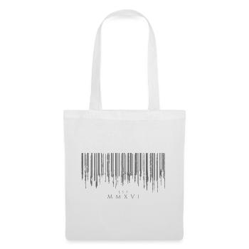 Barcode Tropfen Gray Est. MMXVI - Stoffbeutel - Weiß - Vorne