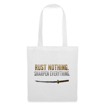 Rust Nothing Sharpen Everything Katana Gym Shirt - Tote Bag - white - Front