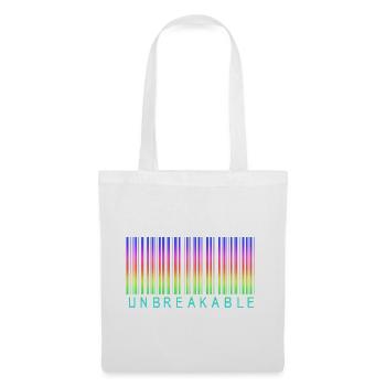 Code-barres arc-en-ciel incassable - Sac en tissu - blanc - Devant