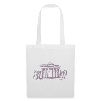 Berlin Brandenburger Tor – Symbolträchtiges Stadtd - Stoffbeutel - Weiß - Vorne