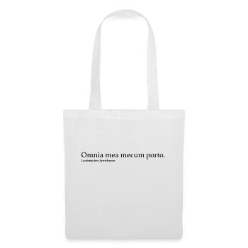Omnia mea mecum porto. - Stoffbeutel - Weiß - Vorne