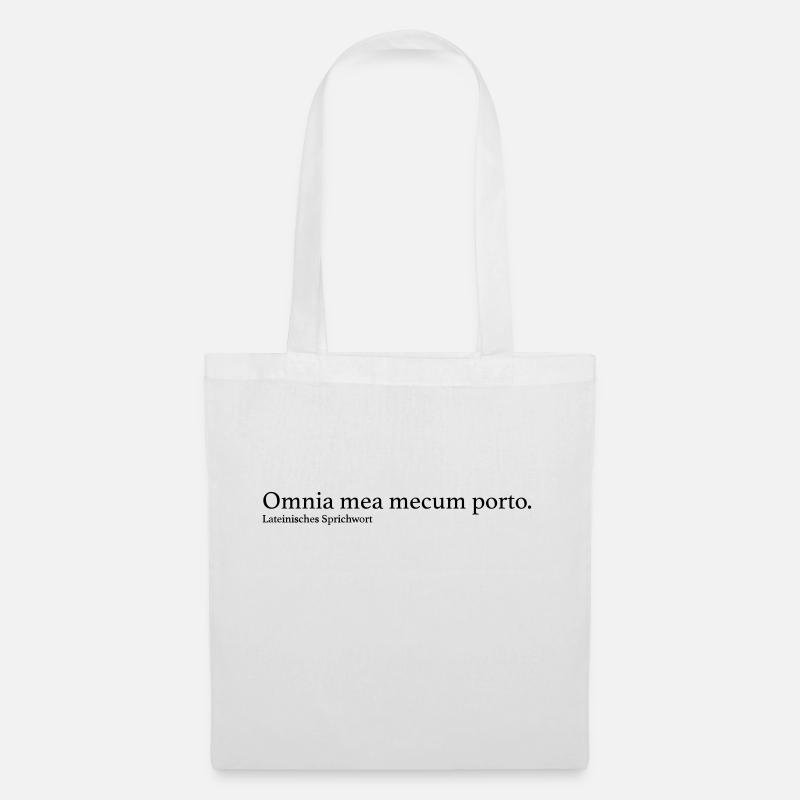 Omnia mea mecum porto. - Stoffbeutel - Weiß