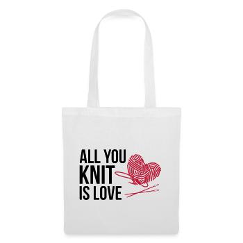 All you knit is love - Tote Bag - white - Front