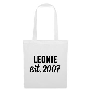 Leonie est 2007 - Stoffbeutel - Weiß - Vorne