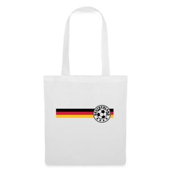 Fußballlogo auf Deutschandfahne - Stoffbeutel - Weiß - Vorne