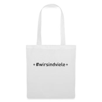 #wirsindviele - wir sind viele - Stoffbeutel - Weiß - Vorne