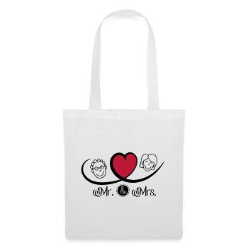 Mr and Mrs - Tote Bag - white - Front