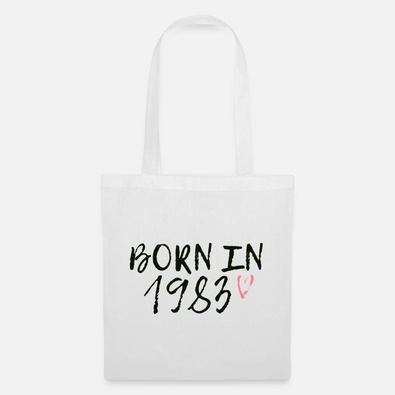 Geboren 1983 im Retro-Stil - Stoffbeutel - Weiß