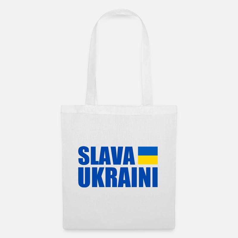 Slava ukraini - Stoffbeutel - Weiß