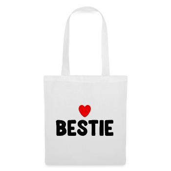 Bestie Herz - Stoffbeutel - Weiß - Vorne