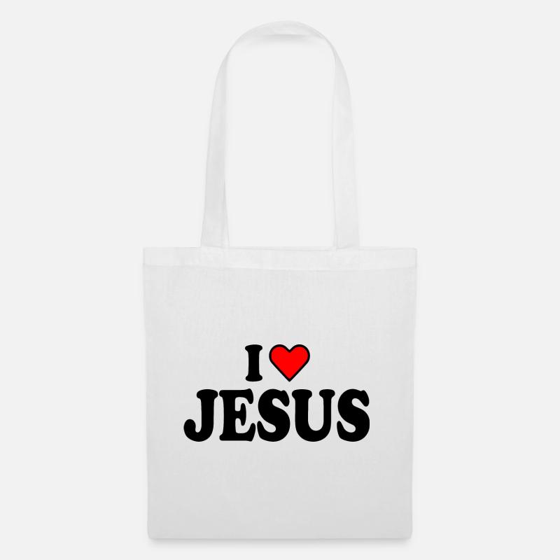 I love jesus - Stoffbeutel - Weiß