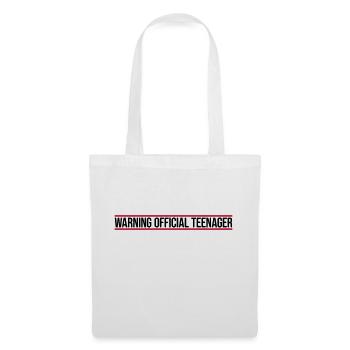 avertissement citation officielle d’adolescent - Sac en tissu - blanc - Devant