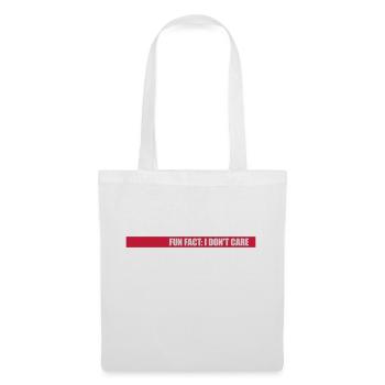 I don't care fact - Tote Bag - white - Front