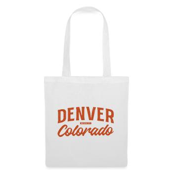 Denver Colorado Retro Script Logo - Tote Bag - white - Front