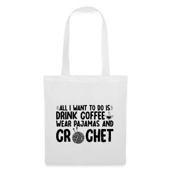 Tout ce que je veux, c’est boire du café - Sac en tissu - blanc - Devant