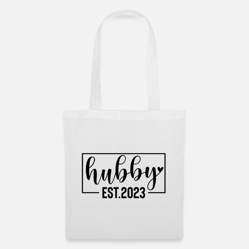 Hubby EST. 2023 - Stoffbeutel - Weiß