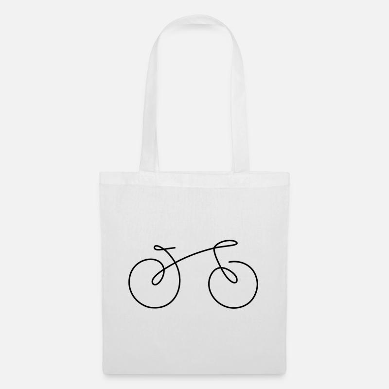 Fahrrad Linie - Stoffbeutel - Weiß