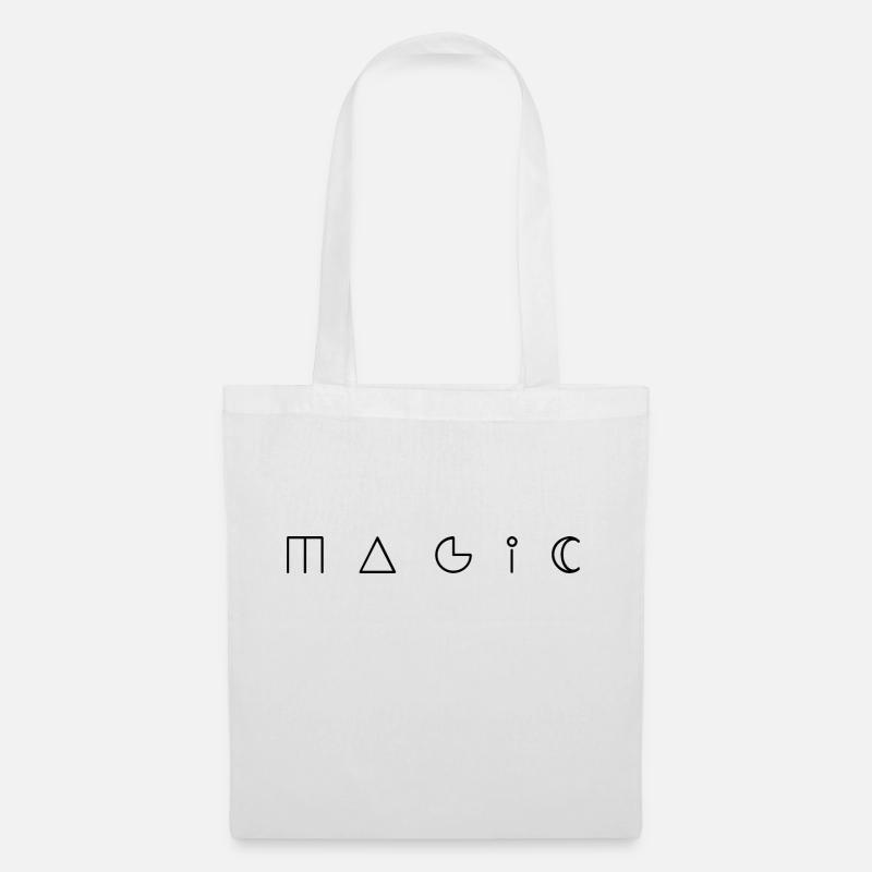 Magic Wort mit mystischen Symbolen Minimalismus - Stoffbeutel - Weiß