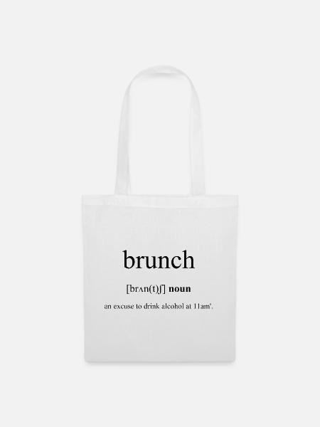 Brunch Definition Dictionary - Stoffbeutel - Weiß