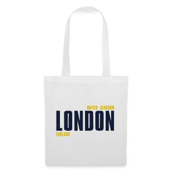 London – England Lyric Design - Stoffbeutel - Weiß - Vorne