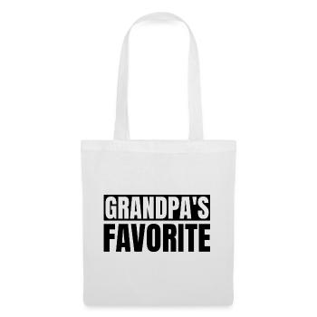 Petit-enfant préféré Lustig Je suis le préféré de Papy - Sac en tissu - blanc - Devant