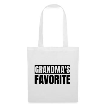 Favorite Grandchild Funny I'm Grandma's Favorite - Stoffbeutel - Weiß - Vorne
