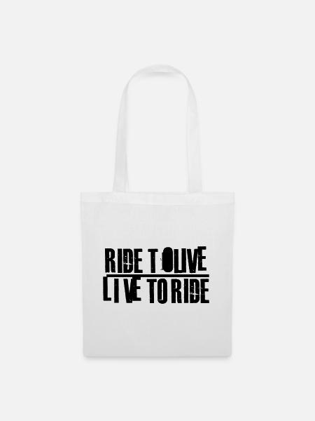 ride to live - Stoffbeutel - Weiß