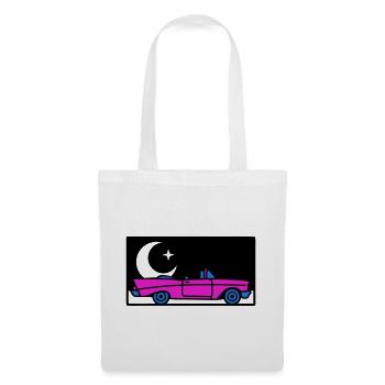 Retro 80s Cabrio Grafik - Stoffbeutel - Weiß - Vorne