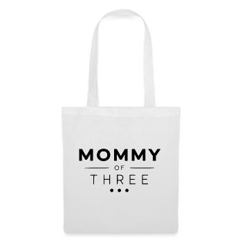 Mommy of Three – Mama von drei Kindern - Stoffbeutel - Weiß - Vorne