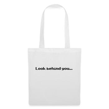 Look behind you - Stoffbeutel - Weiß - Vorne