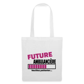 future ambulancière - Sac en tissu - blanc - Devant