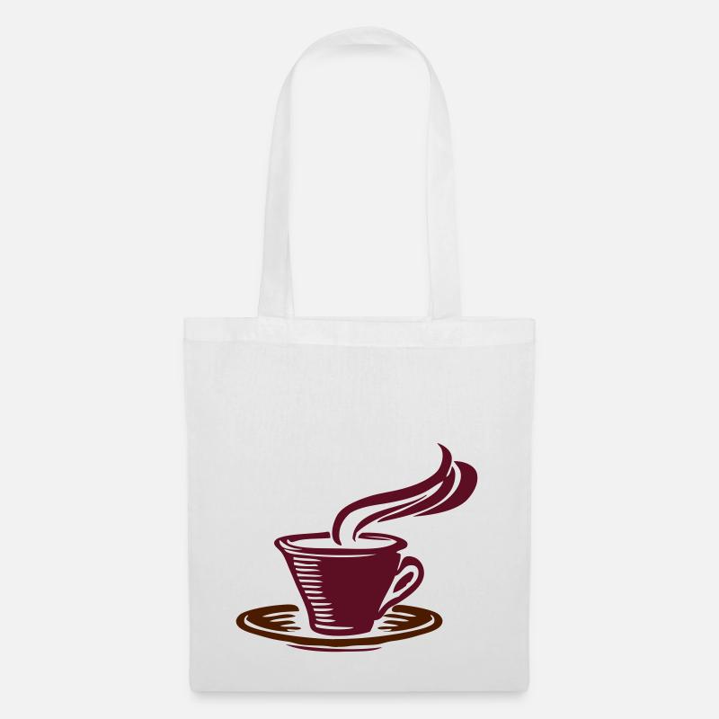 Kaffe Tasse schöner duft liebhaber Geschenk - Stoffbeutel - Weiß