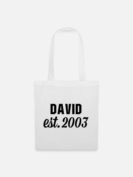 David est 2003 - Stoffbeutel - Weiß